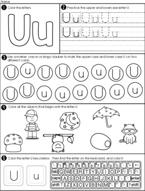 Alphabet Printable – U - Education to the Core Premium
