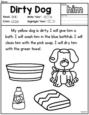 Sight Word Him – Passage and Booklet - Education to the Core Premium